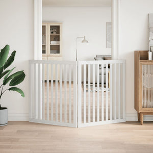 Hundgrind hopfällbar 2 paneler vit 160 cm poppel