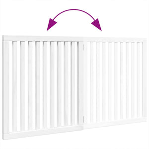 Hundgrind hopfällbar 2 paneler vit 160 cm poppel