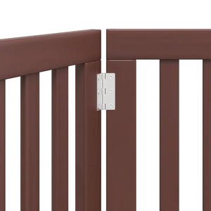 Hundgrind hopfällbar 3 paneler brun 150 cm poppel