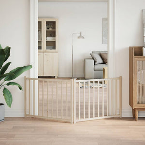 Hundgrind hopfällbar 2 paneler 160 cm massivt granträ