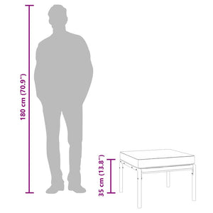 Trädgårdspallar med sandfärgade dynor 2 st 60x60x35 cm stål