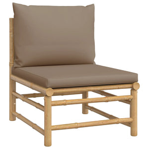 Loungegrupp 4 delar taupe dynor bambu