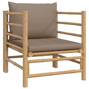 Loungegrupp 7 delar taupe dynor bambu