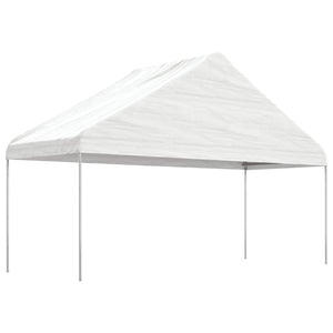 Paviljong med tak vit 11,15x5,88x3,75 m polyeten