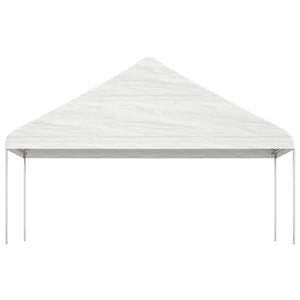 Paviljong med tak vit 11,15x5,88x3,75 m polyeten