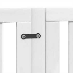 Hundgrind med dörr vikbar 12 paneler vit 600 cm poppel