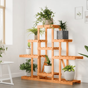 Växtställ 110x25x96 cm massivt granträ