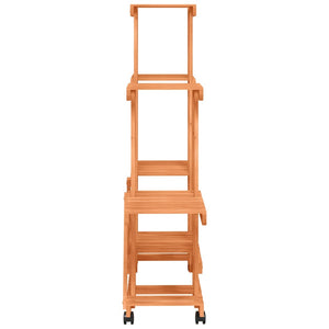 Växtställ med hjul 95x25x101 cm massiv furu