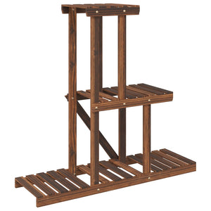 Växtställ 81x25x75,5 cm massivt granträ