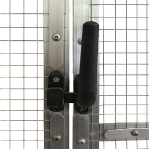 Fågelvoljär silver 1,79x8x1,85 m aluminium