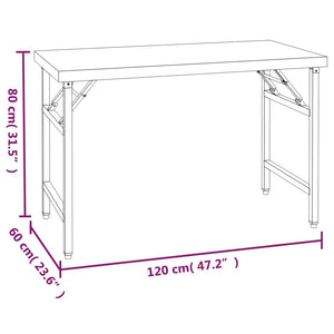 Arbetsbord med överhylla 120x60x145 cm rostfritt stål