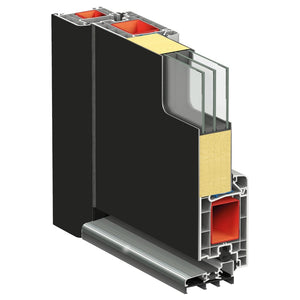 Ytterdörr antracit 110x210 cm aluminium och PVC