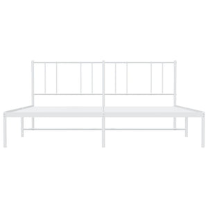 Sängram med huvudgavel metall vit 180x200 cm