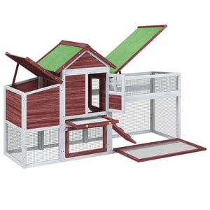 Hönshus mockabrun 186,5x58,5x113 cm massiv furu