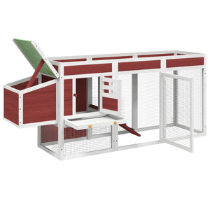 Hönshus mocka 204x50x84 cm massiv furu