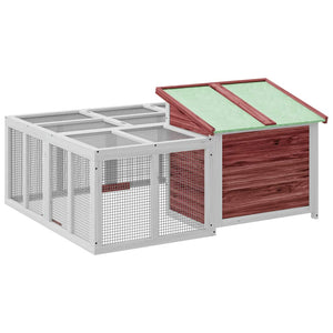 Kaninbur mocka 144x123x67,5 cm massiv furu