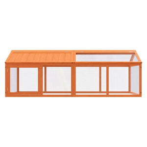 Utomhusbur brun 200x112,5x74 cm massiv furu