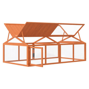 Utomhusbur brun 200x112,5x74 cm massiv furu