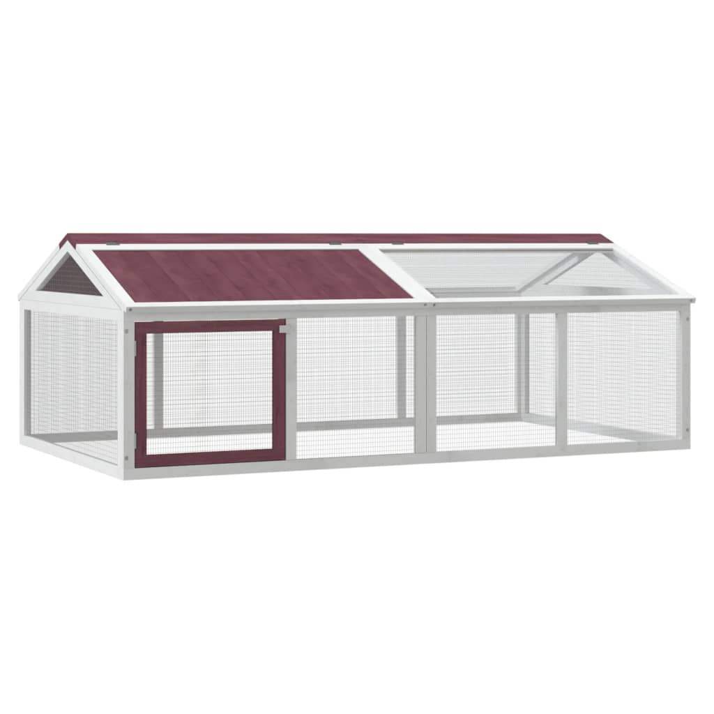 Utomhusbur brun 200x112,5x74 cm massiv furu