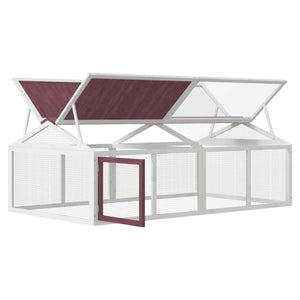 Utomhusbur brun 200x112,5x74 cm massiv furu