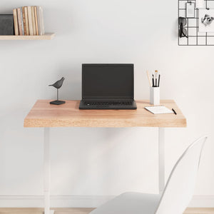 Bordsskiva ljusbrun 80x40x(2-4) cm massivt trä levande kant