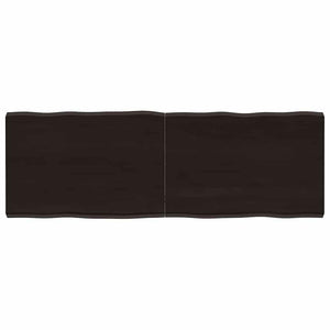 Bordsskiva mörkbrun 120x40x(2-4) cm massivt trä levande kant