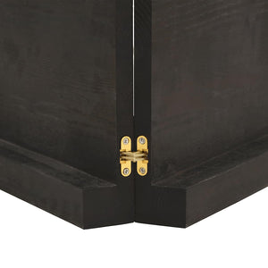 Bordsskiva mörkbrun 120x40x(2-6) cm massivt trä levande kant