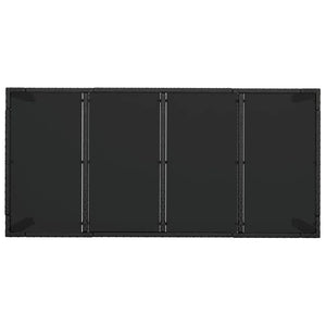 Matgrupp för trädgården med dynor 9 delar svart konstrottning