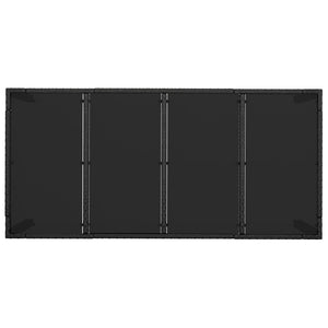 Matgrupp för trädgården med dynor 9 delar svart konstrottning