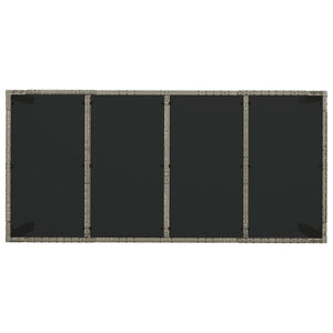 Matgrupp för trädgården med dynor 7 delar grå konstrotting