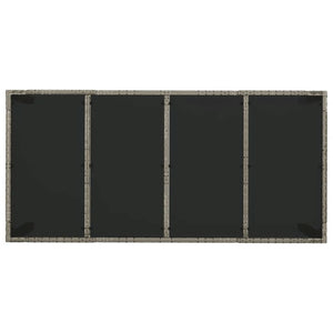 Matgrupp för trädgården med dynor 7 delar grå konstrotting