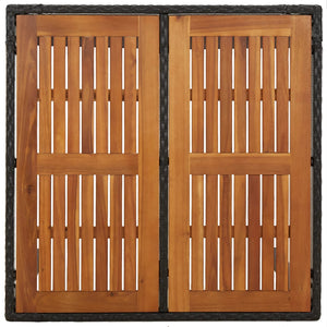 Matgrupp för trädgården med dynor 5 delar svart konstrottning