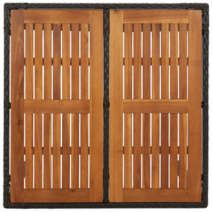 Matgrupp för trädgården med dynor 5 delar svart konstrottning