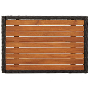 Matgrupp för trädgården med dynor 5 delar svart konstrottning