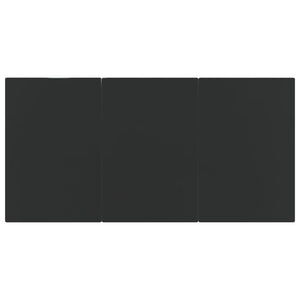 Matgrupp för trädgården med dynor 9 delar svart konstrottning