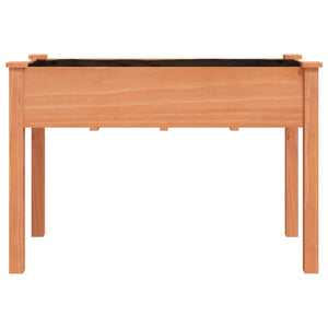 Odlingslåda med foder brun 118x59x76 cm massivt granträ