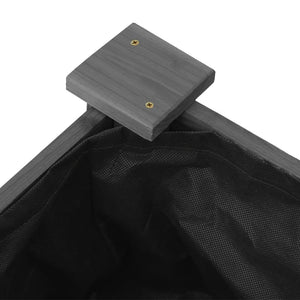 Odlingslåda med foder grå 120x60x25 cm massivt granträ