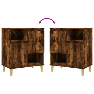 Skänk 3 st rökfärgad ek 60x35x70 cm konstruerat trä