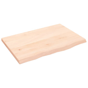 Bänkskiva för badrum 60x40x2 cm obehandlat massivt trä