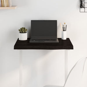 Bordsskiva mörkbrun 60x40x(2-4) cm behandlad massiv ek