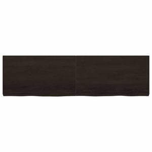 Bordsskiva mörkbrun 180x50x(2-6) cm behandlad massiv ek