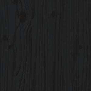 Loungegrupp för trädgården med dynor 2 delar svart massivt trä