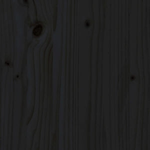 Loungegrupp för trädgården 5 delar svart massiv furu