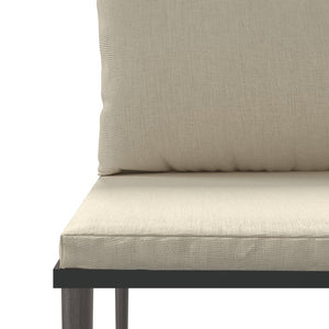 Trädgårdssoffa med dynor 5 delar grå konstrotting