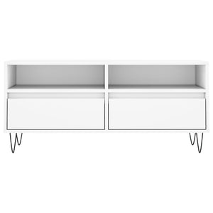 Tv-bänk vit 100x34,5x44,5 cm konstruerat trä