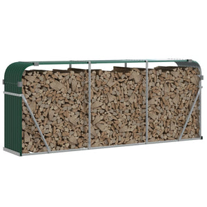 Vedställ grön 234x45x100 cm galvaniserat stål