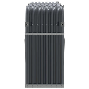 Vedställ antracitgrå 180x45x100 cm galvaniserat stål