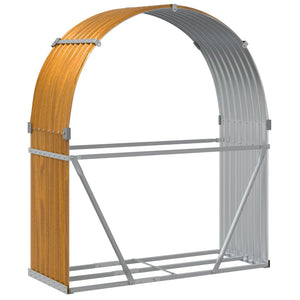 Vedställ träutseende 120x45x140 cm galvaniserat stål