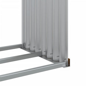 Vedställ träutseende 120x45x100 cm galvaniserat stål