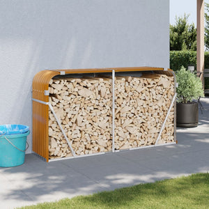 Vedställ träutseende 180x45x100 cm galvaniserat stål